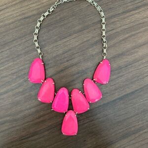 Kendra Scott Hot Pink Harlow Statement Necklace EUC